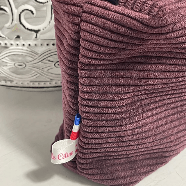 Trousse carré velours 